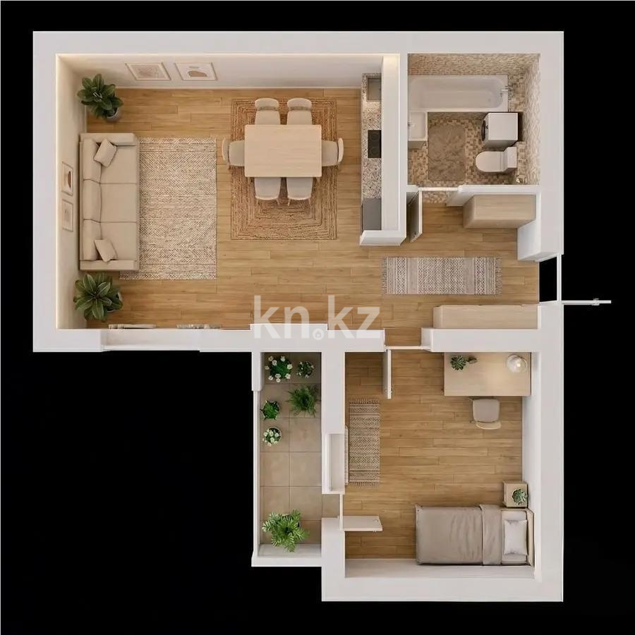 Продажа 2-комнатной квартиры, 53.8 м² в Астане - фото 3