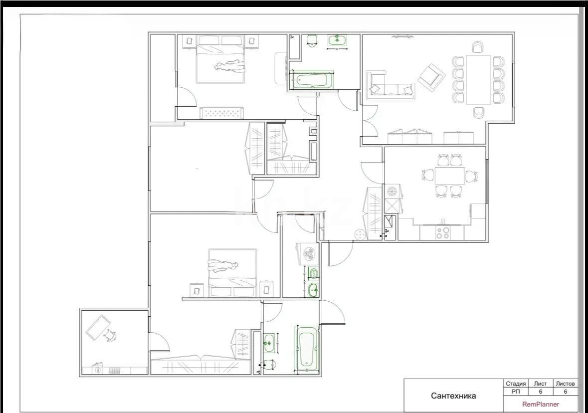 Продажа 4-комнатной квартиры, 153 м² в Астане