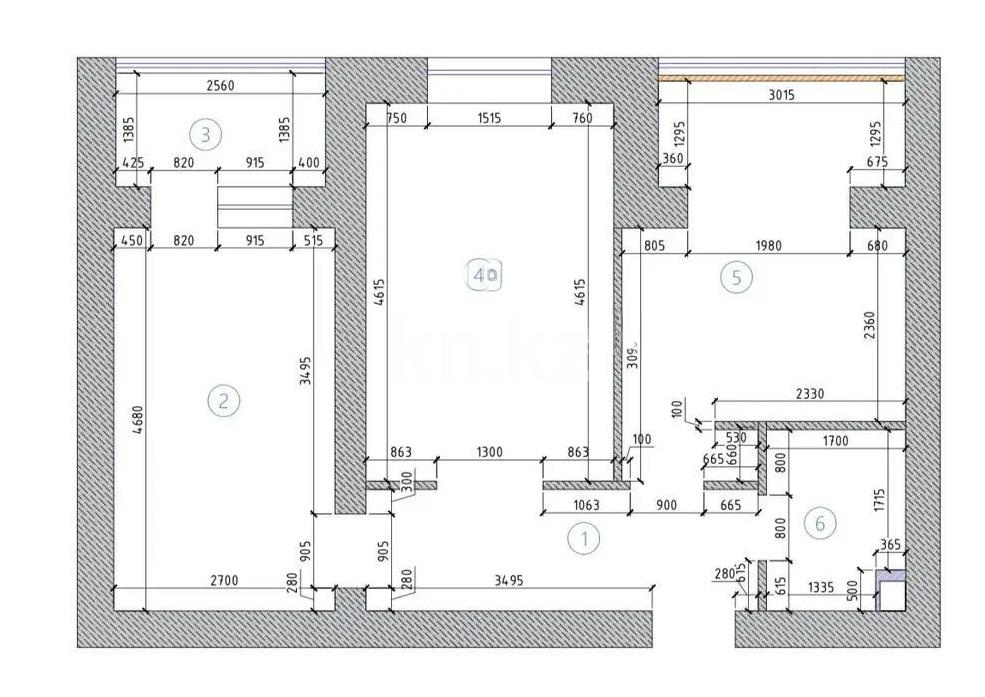 Продажа 2-комнатной квартиры, 51 м² в Астане