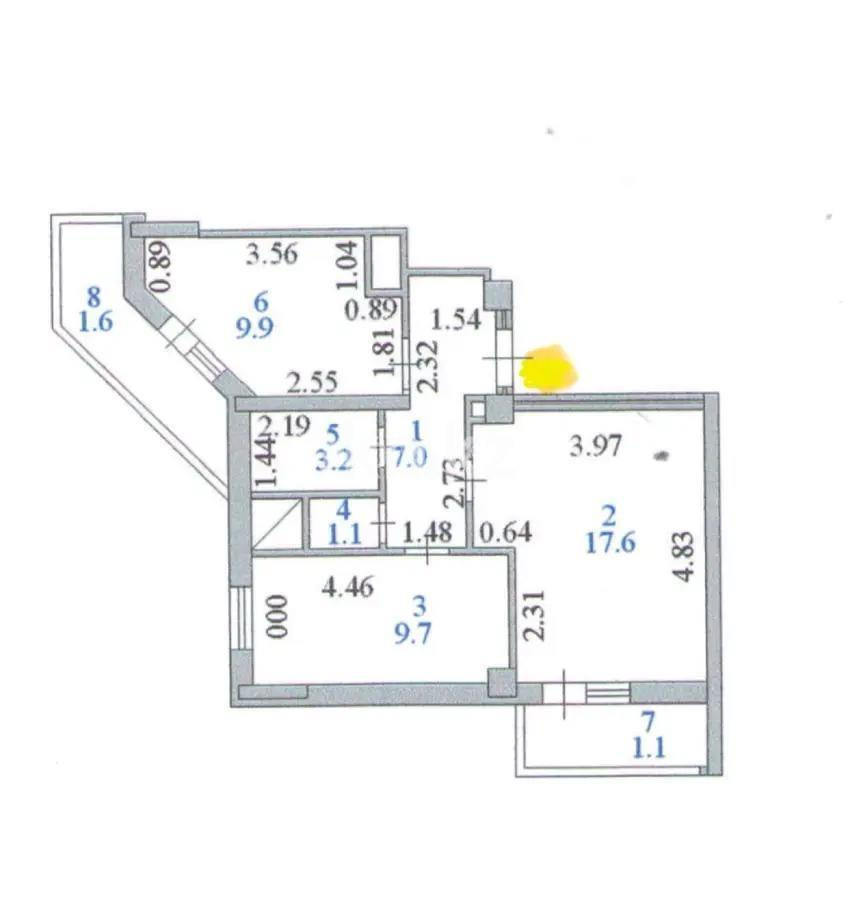 Продажа 2-комнатной квартиры, 51.2 м², ул. Айнакол, дом  56 в Астане - фото 6