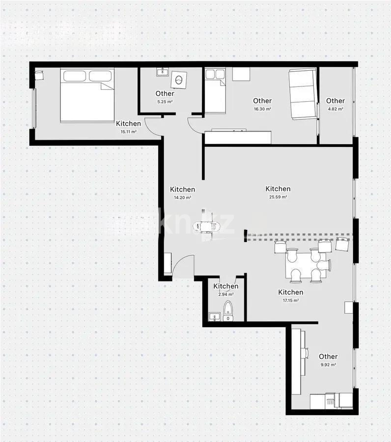 Продажа 4-комнатной квартиры, 98 м², ул. Калдаякова, дом  58/2 в Астане - фото 9