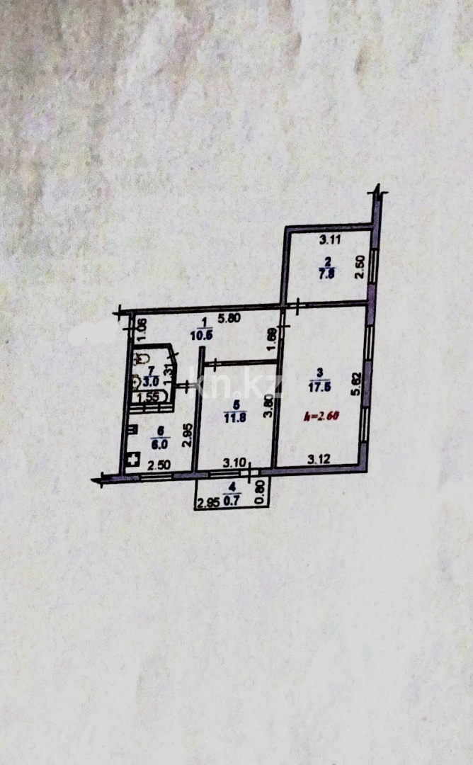 Продажа 3-комнатной квартиры, 57 м² в Алматы - фото 15