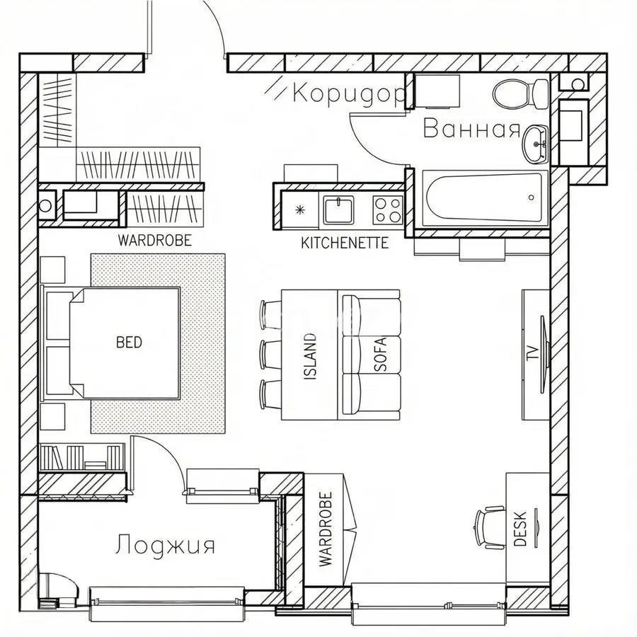 Продажа 1-комнатной квартиры, 42 м², ул. Калдаякова, дом  16 в Астане - фото 4