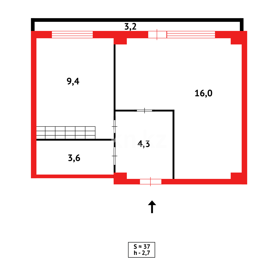Продажа 1-комнатной квартиры, 37 м² в Караганде - фото 6