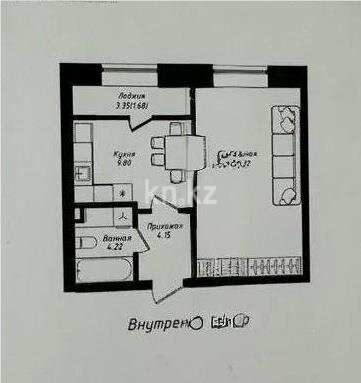 Продажа 1-комнатной квартиры, 42.17 м² в Астане - фото 3
