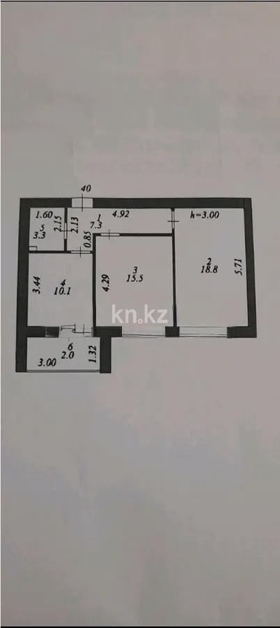 Продажа 2-комнатной квартиры, 58 м² в Астане