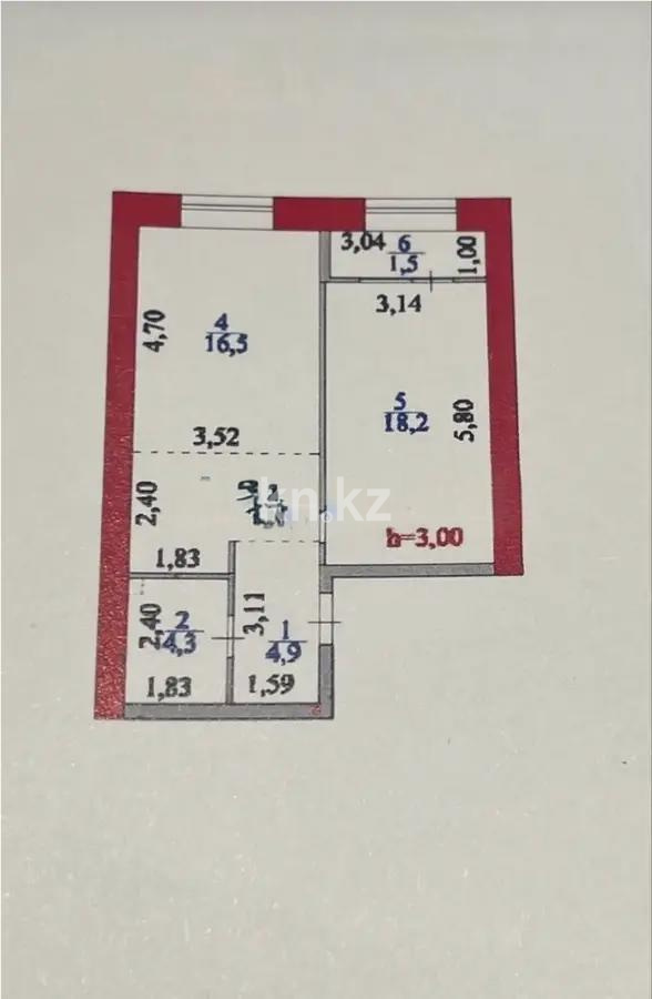 Продажа 2-комнатной квартиры, 52.8 м² в Астане - фото 6