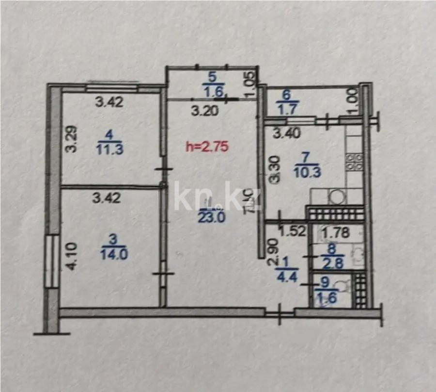 Продажа 3-комнатной квартиры, 71 м² в Алматы - фото 8