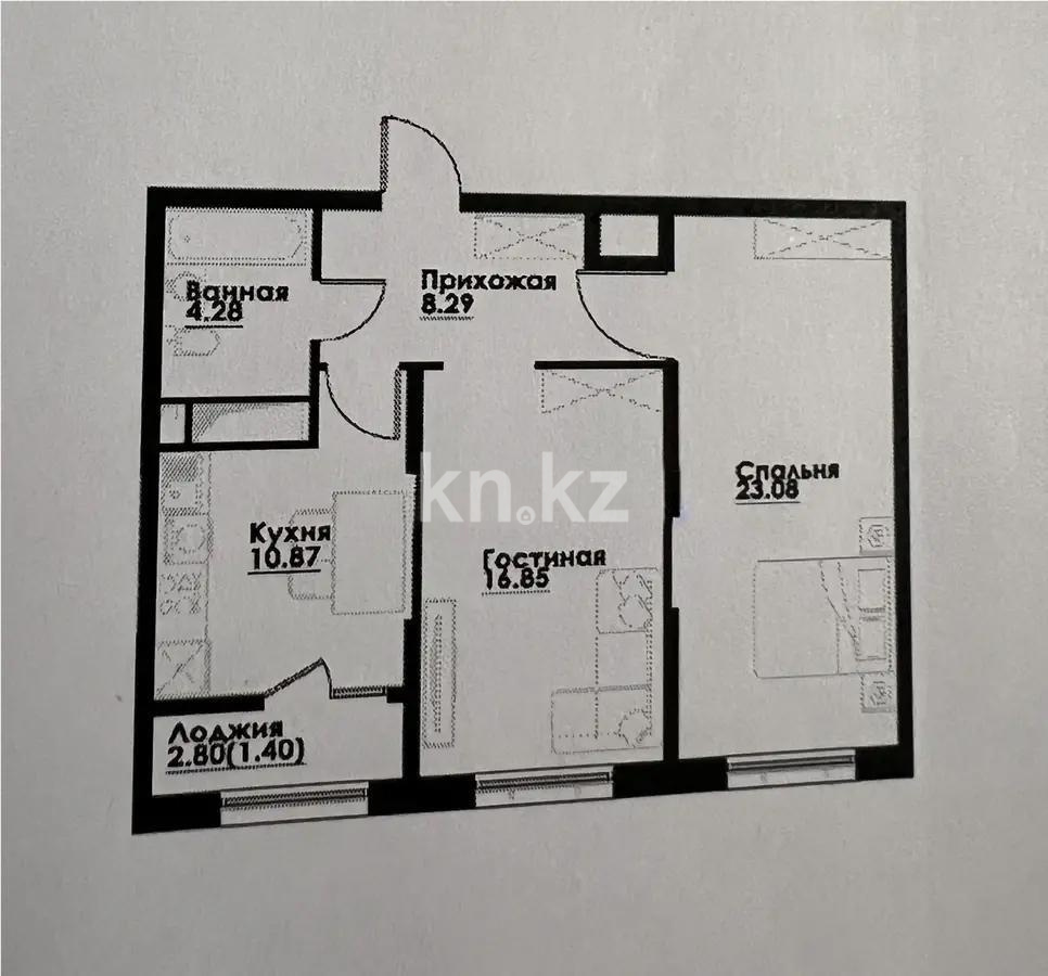 Продажа 2-комнатной квартиры, 65 м² в Алматы