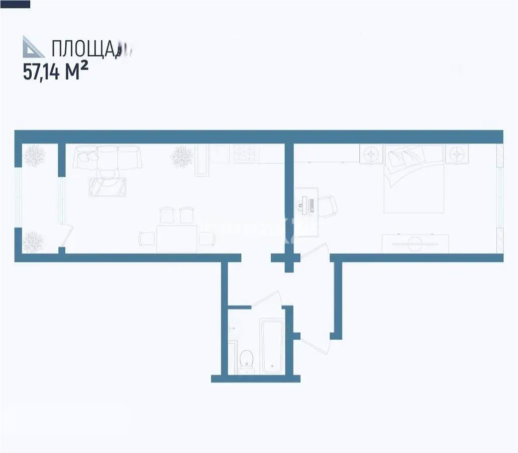 Продажа 2-комнатной квартиры, 57.14 м², ул. 24-я, дом  1/1б стр в Алматы