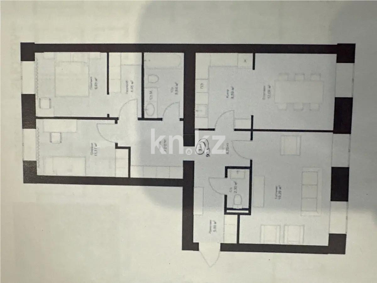 Продажа 3-комнатной квартиры, 91.26 м², ул. Караменде Би Шакаулы, дом  13 стр в Астане