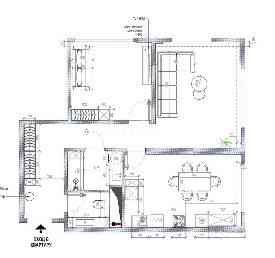 Продажа 2-комнатной квартиры, 62.5 м², пр. Мангилик Ел, дом  68 в Астане - фото 6