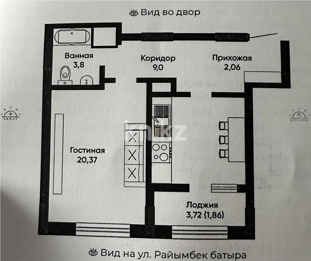 Продажа 1-комнатной квартиры, 50 м² в Астане - фото 3