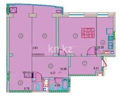 Продажа 3-комнатной квартиры, 111.8 м², ул. Аскарова, дом  1105 в Алматы