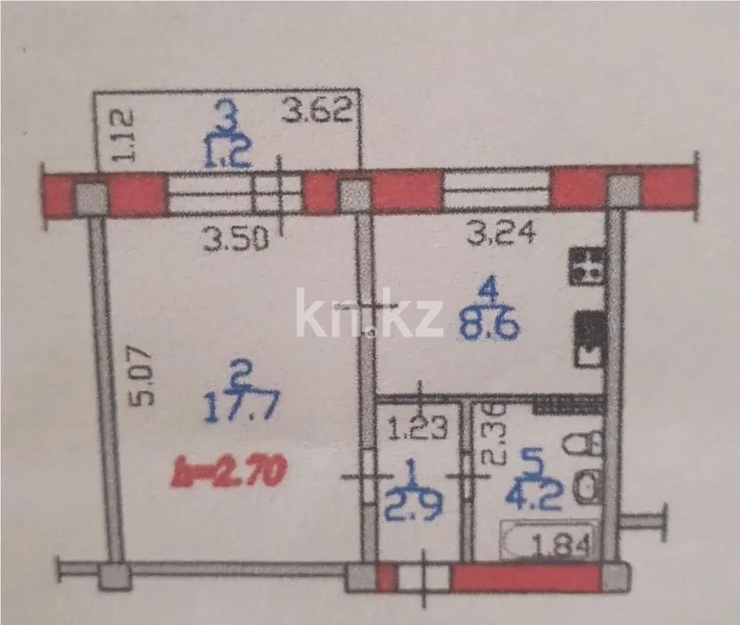 Продажа 1-комнатной квартиры, 40 м², ул. Навои, дом  296 в Алматы