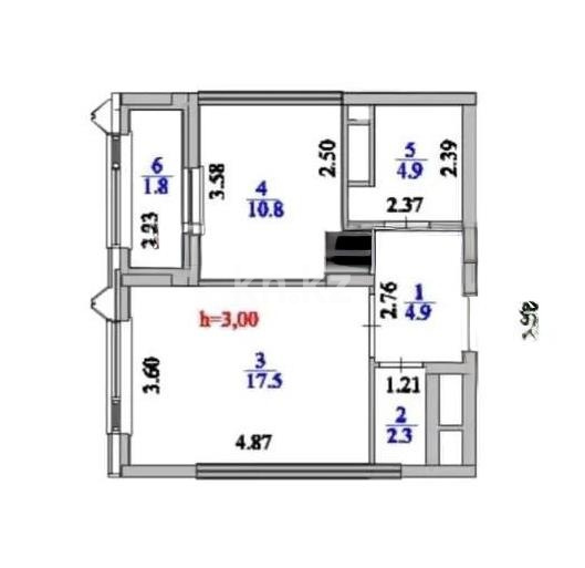 Продажа 1-комнатной квартиры, 41.84 м² в Астане - фото 2