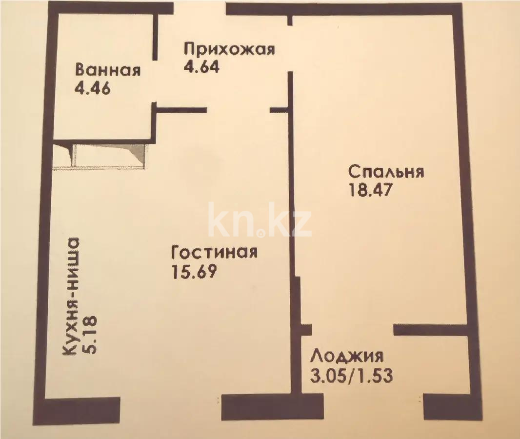 Продажа 2-комнатной квартиры, 49.97 м² в Алматы