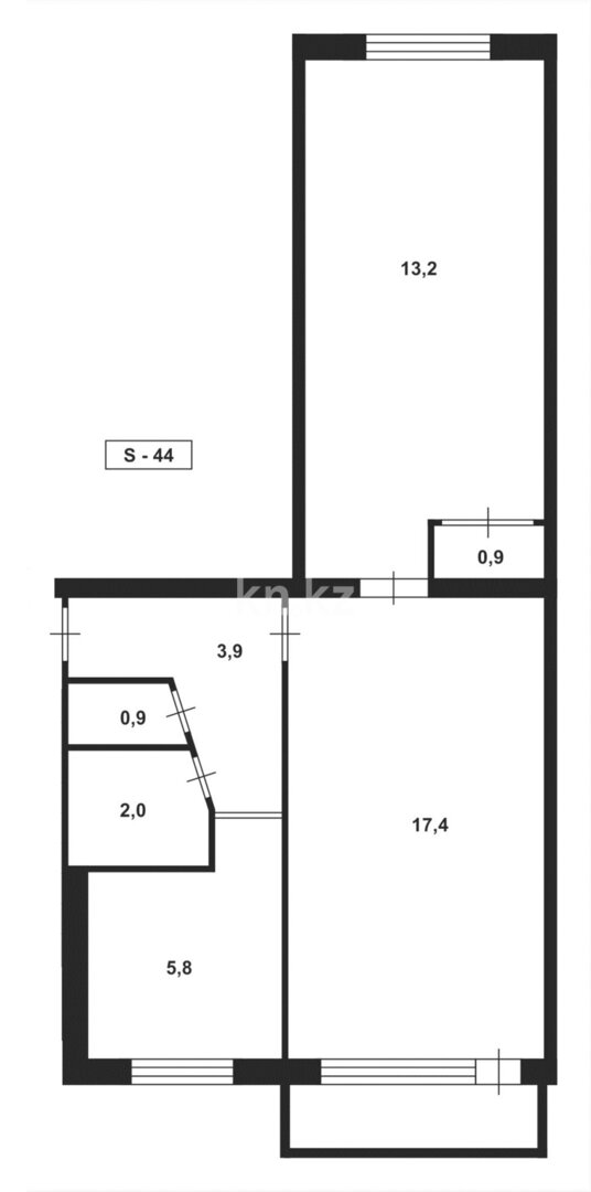 Продажа 2-комнатной квартиры, 45 м² в Караганде - фото 10