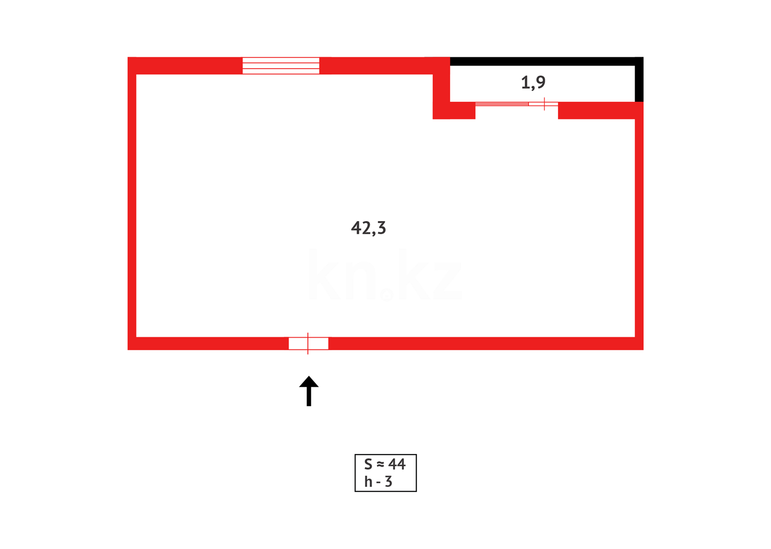 Продажа 1-комнатной квартиры, 44 м² в Караганде - фото 15
