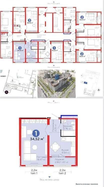 Продажа 1-комнатной квартиры, 35 м² в Астане