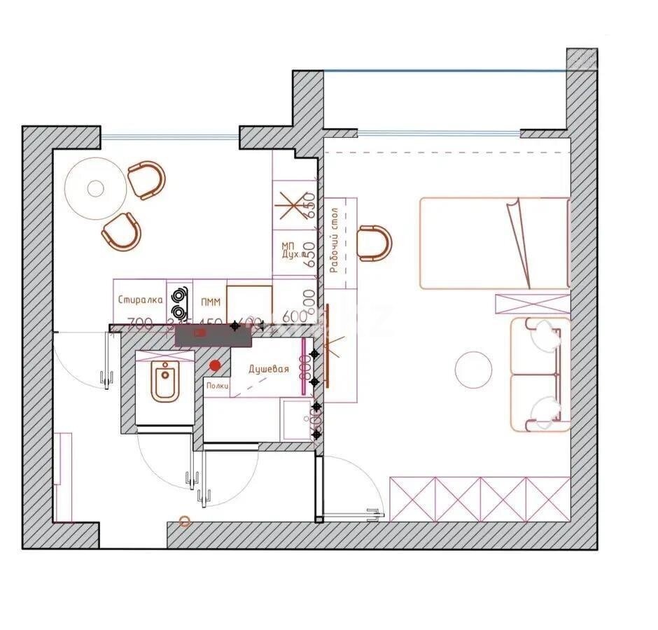 Продажа 1-комнатной квартиры, 35 м² в Алматы - фото 5