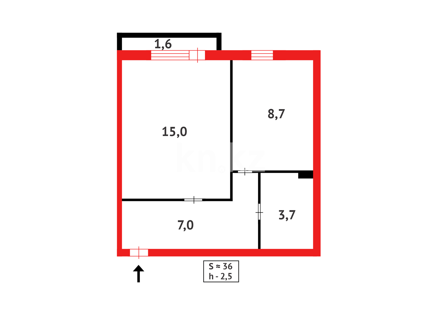 Продажа 1-комнатной квартиры, 36 м² в Астане - фото 10