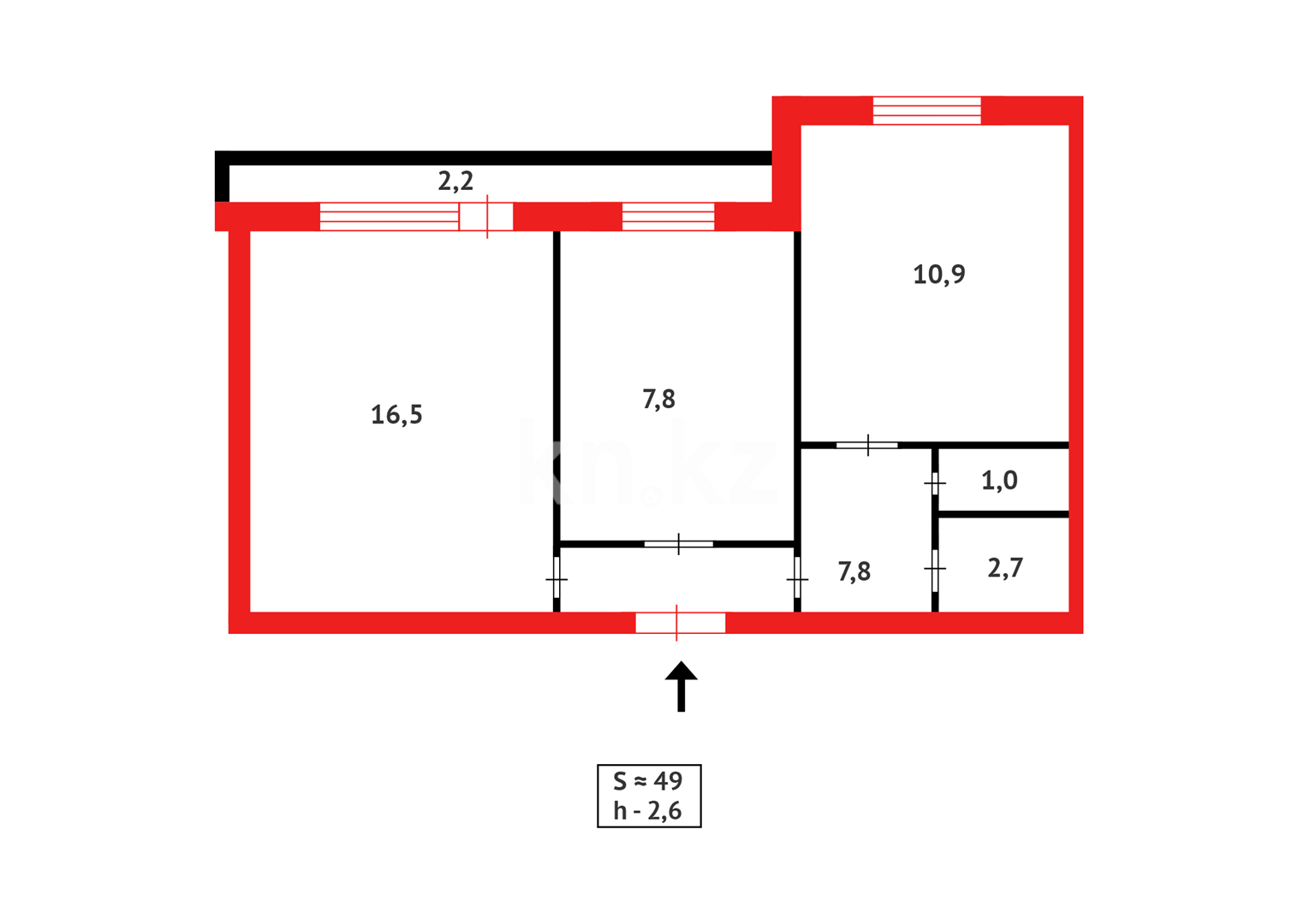 Продажа 2-комнатной квартиры, 48 м² в Караганде - фото 18