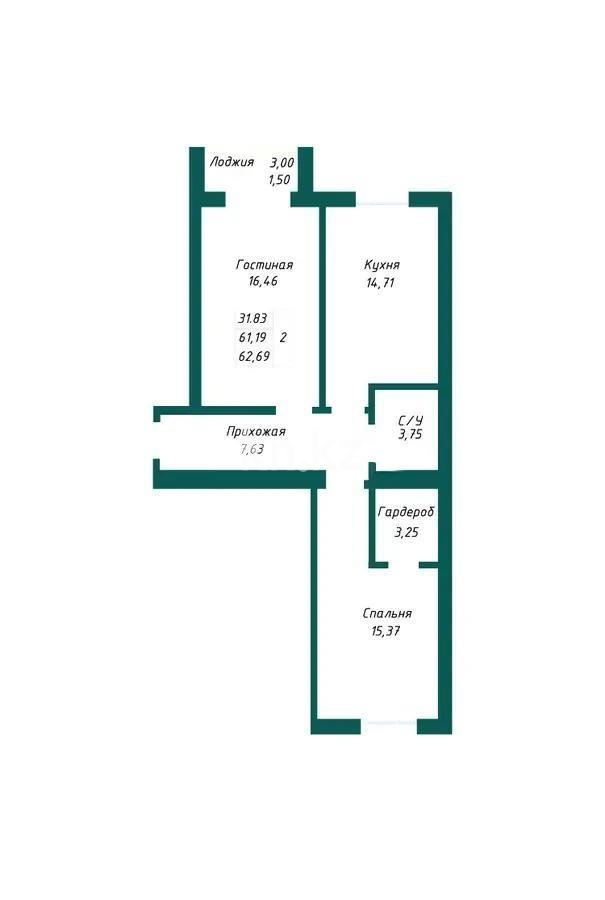 Продажа 2-комнатной квартиры, 63 м² в Астане - фото 4