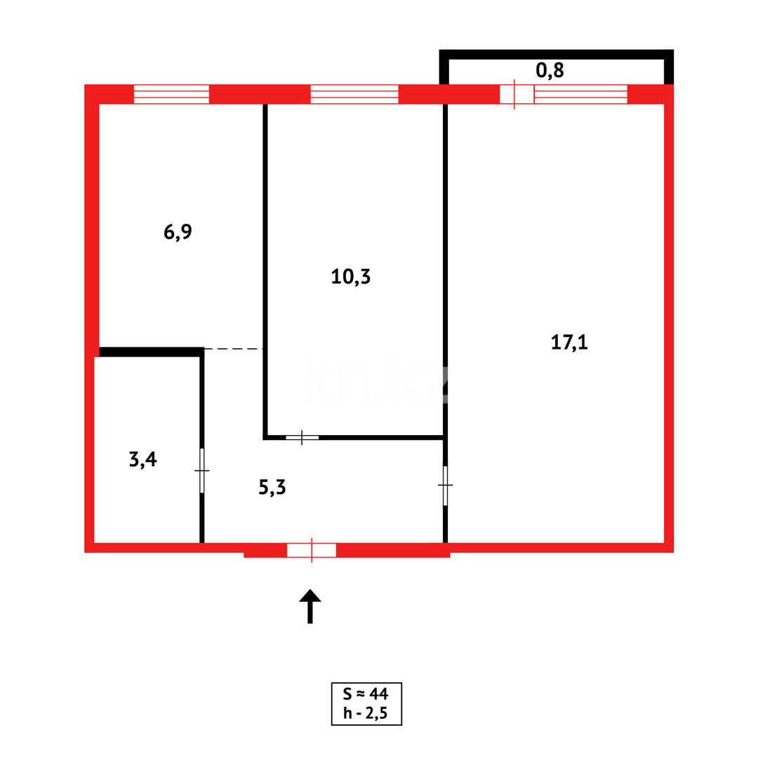 Продажа 2-комнатной квартиры, 47 м² в Караганде - фото 15