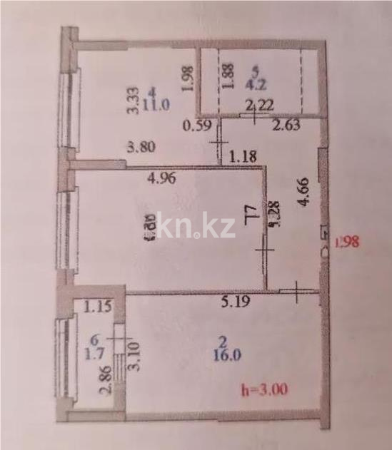 Продажа 2-комнатной квартиры, 56 м², ул. Калдаякова, дом  23 в Астане - фото 5