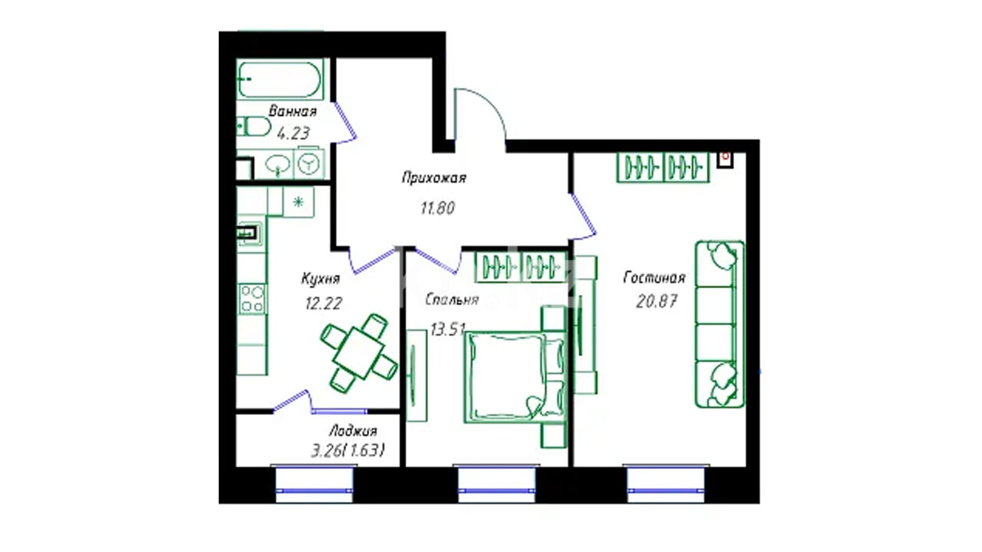 ЖК Asyl Meken, 2-комнатная, цена 30 202 200 ₸, 470 000 ₸&nbsp;/&nbsp;м²