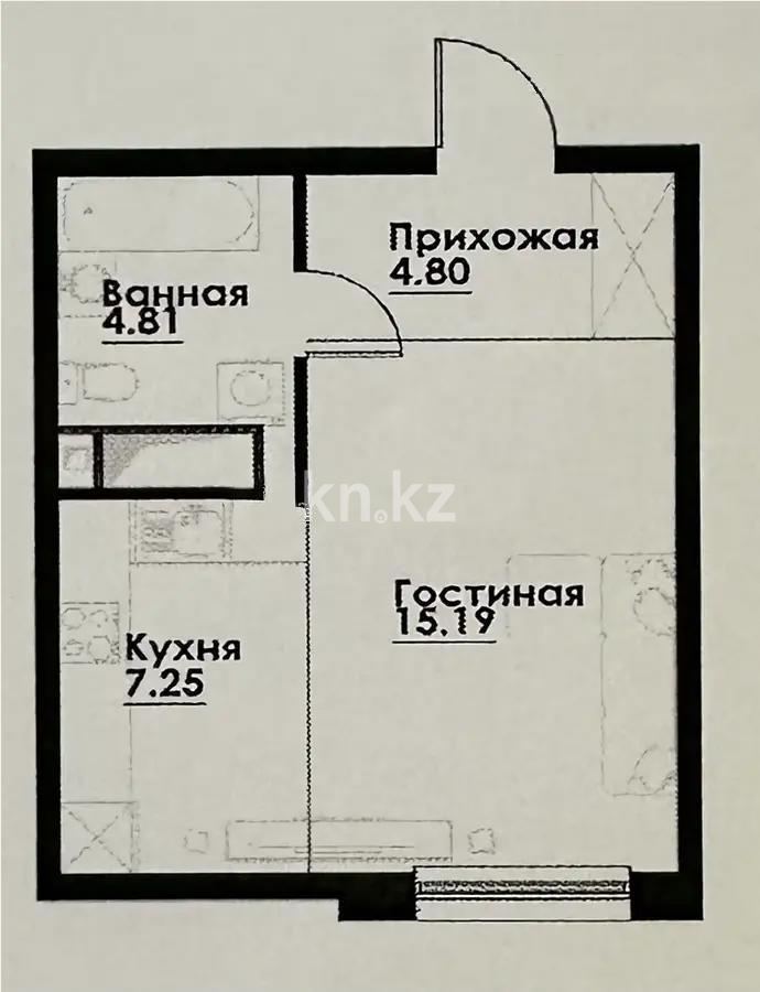 Продажа 1-комнатной квартиры, 32 м² в Алматы