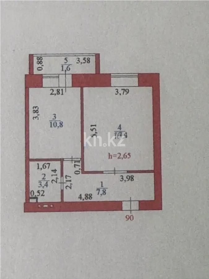 Продажа 1-комнатной квартиры, 40.7 м² в Астане - фото 5