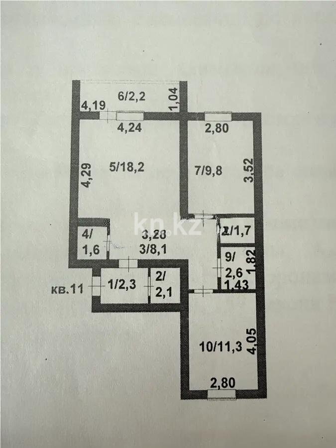 Продажа 3-комнатной квартиры, 59.9 м² в Астане - фото 5