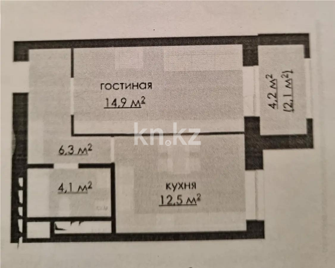 Продажа 1-комнатной квартиры, 42 м², мкр-н Степной-2, дом  участок 2/6 в Караганде