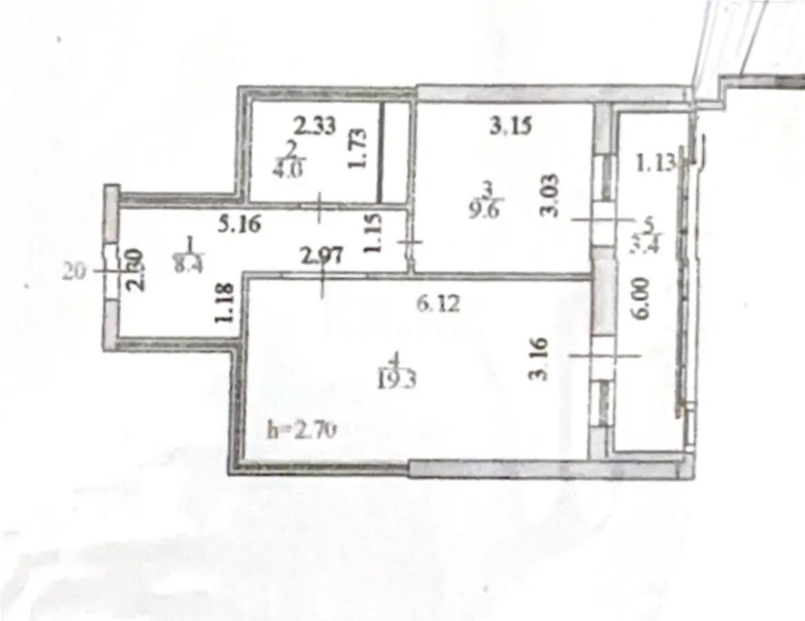Продажа 1-комнатной квартиры, 45 м², ул. Кургальжинское шоссе, дом  31А в Астане - фото 5