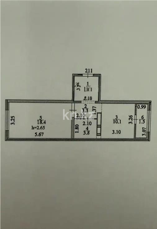 Продажа 1-комнатной квартиры, 41.9 м² в Астане