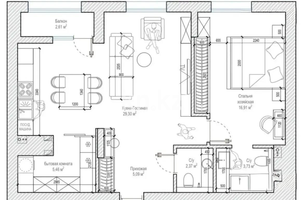 Продажа 2-комнатной квартиры, 65 м² в Астане - фото 6