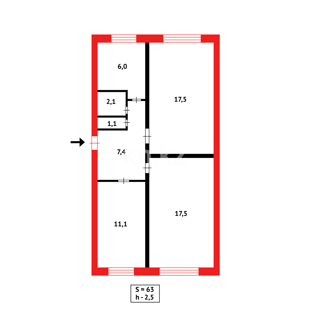 Продажа 3-комнатной квартиры, 62 м², мкр-н 2 в Абае - фото 7