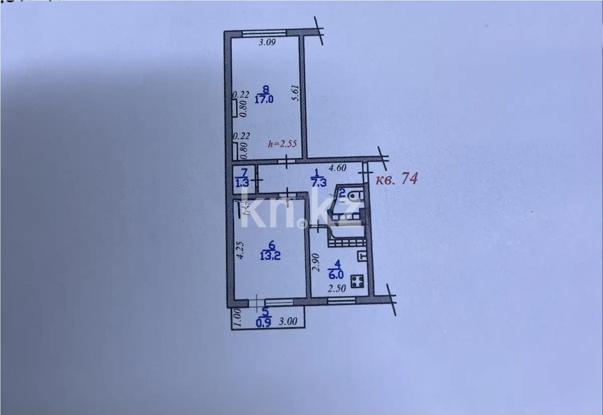 Продажа 2-комнатной квартиры, 48.6 м², мкр-н Айнабулак-3, дом  119 в Алматы