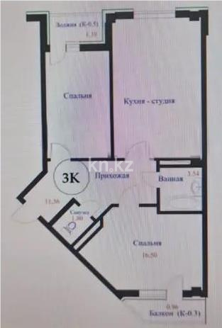 Продажа 3-комнатной квартиры, 73 м² в Астане
