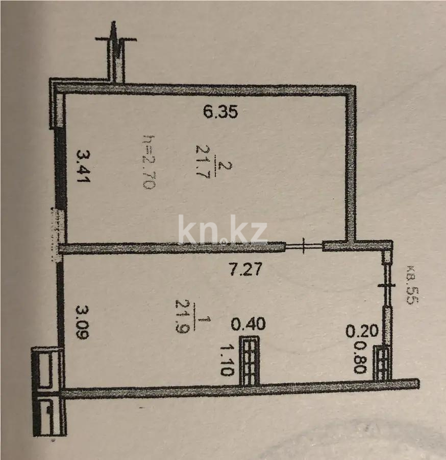 Продажа 1-комнатной квартиры, 43.6 м² в Алматы - фото 3
