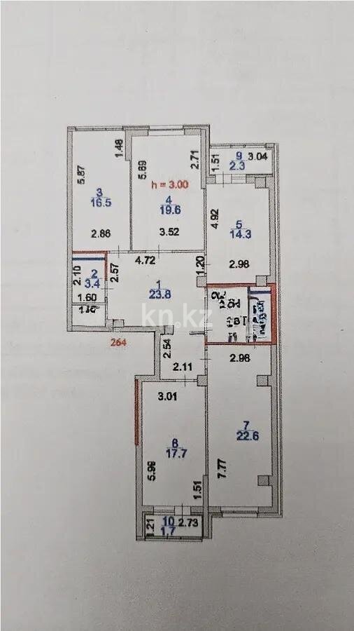 Продажа 4-комнатной квартиры, 128.8 м² в Астане