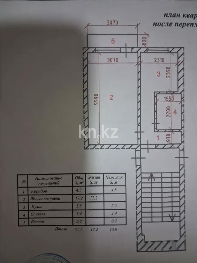 Продажа 1-комнатной квартиры, 31 м² в Сарани - фото 6