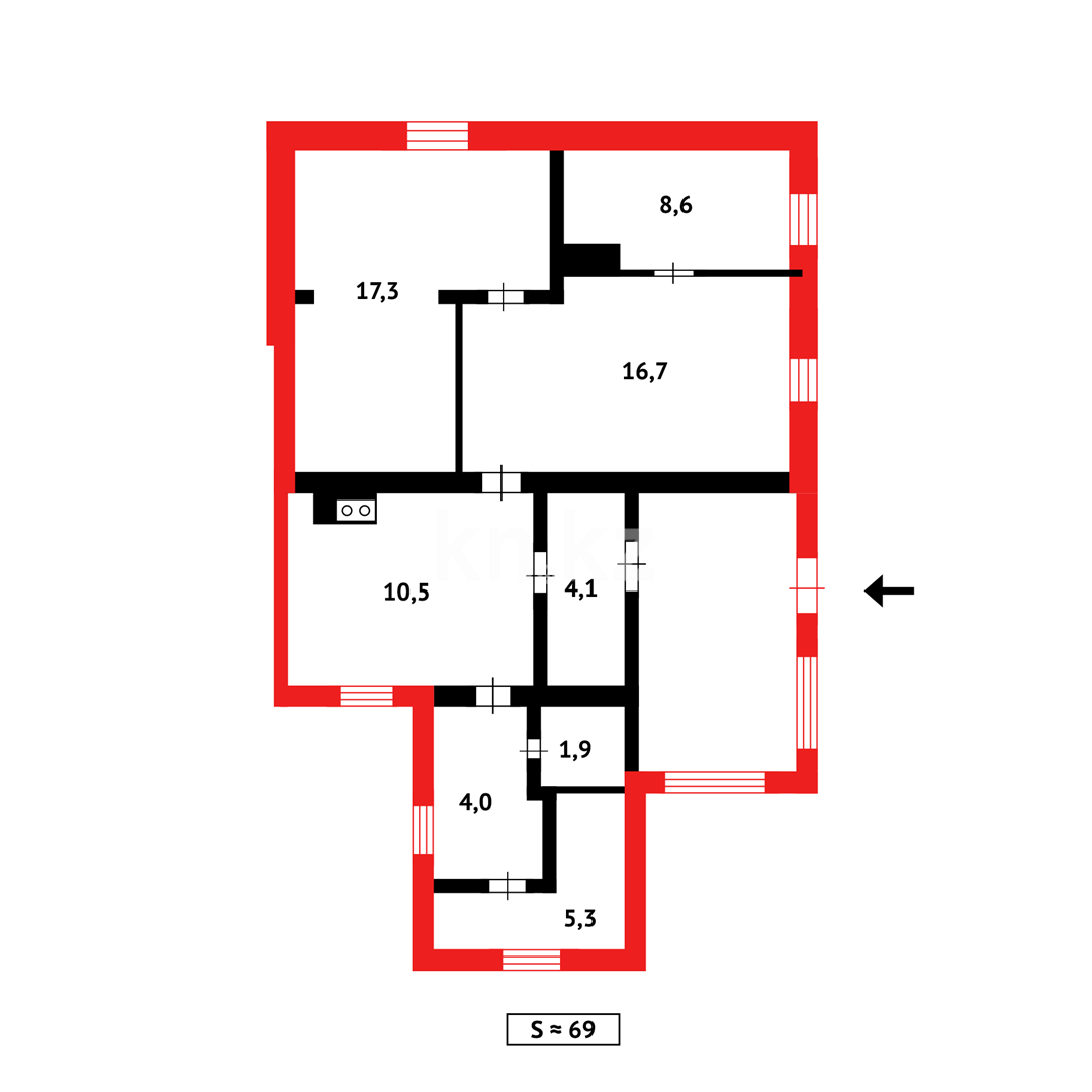 Продажа 3-комнатного дома, 42.6 м², ул. Локомотивная в Караганде - фото 13