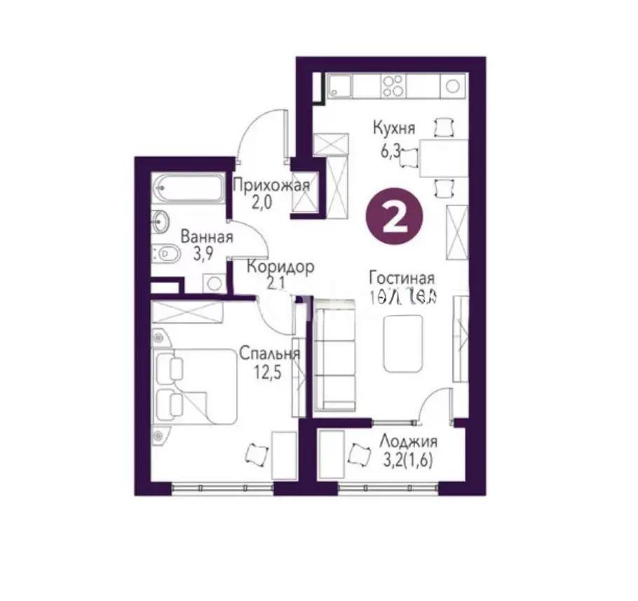 Продажа 2-комнатной квартиры, 45 м² в Алматы - фото 5