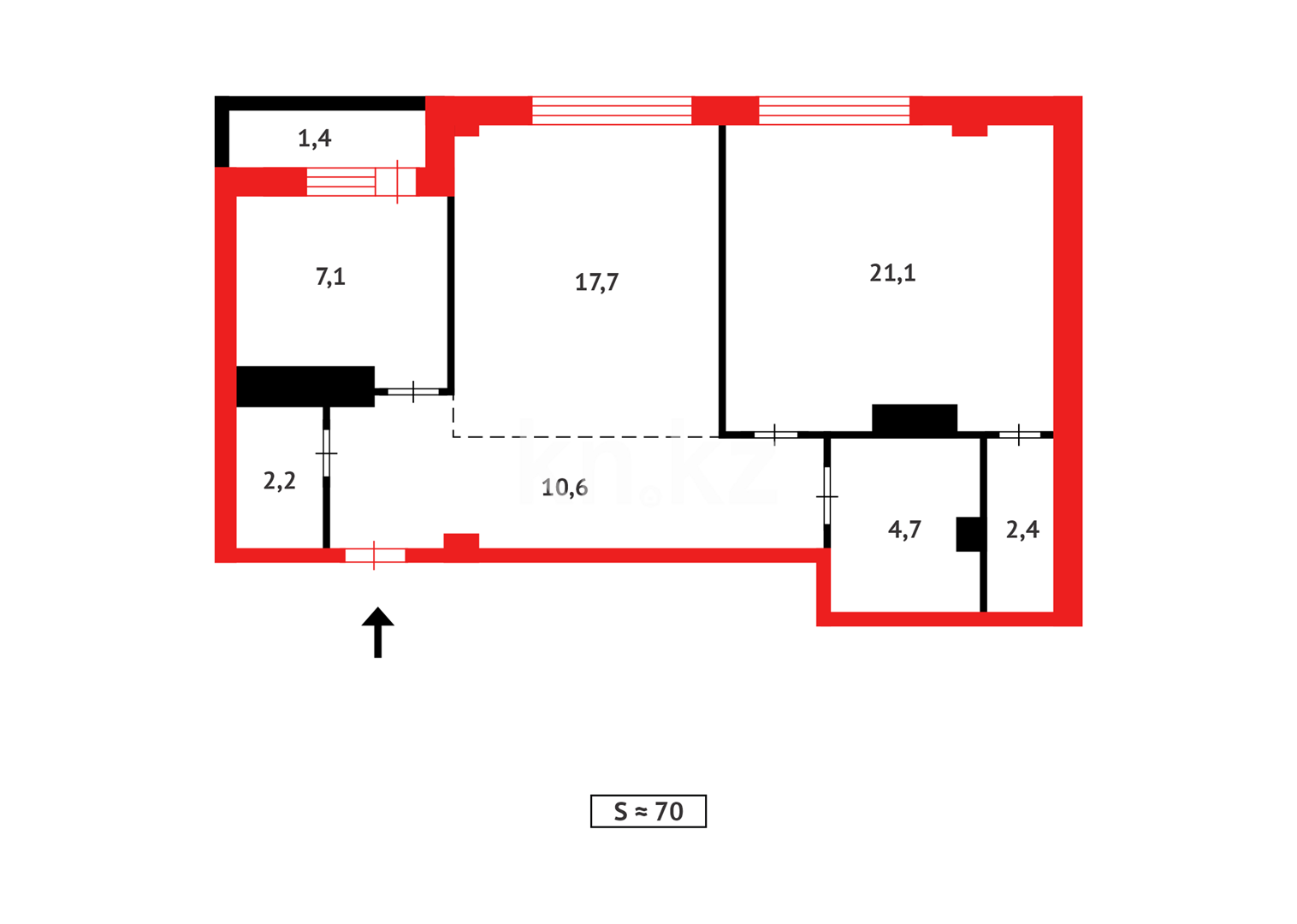Продажа 2-комнатной квартиры, 70 м² в Астане - фото 14