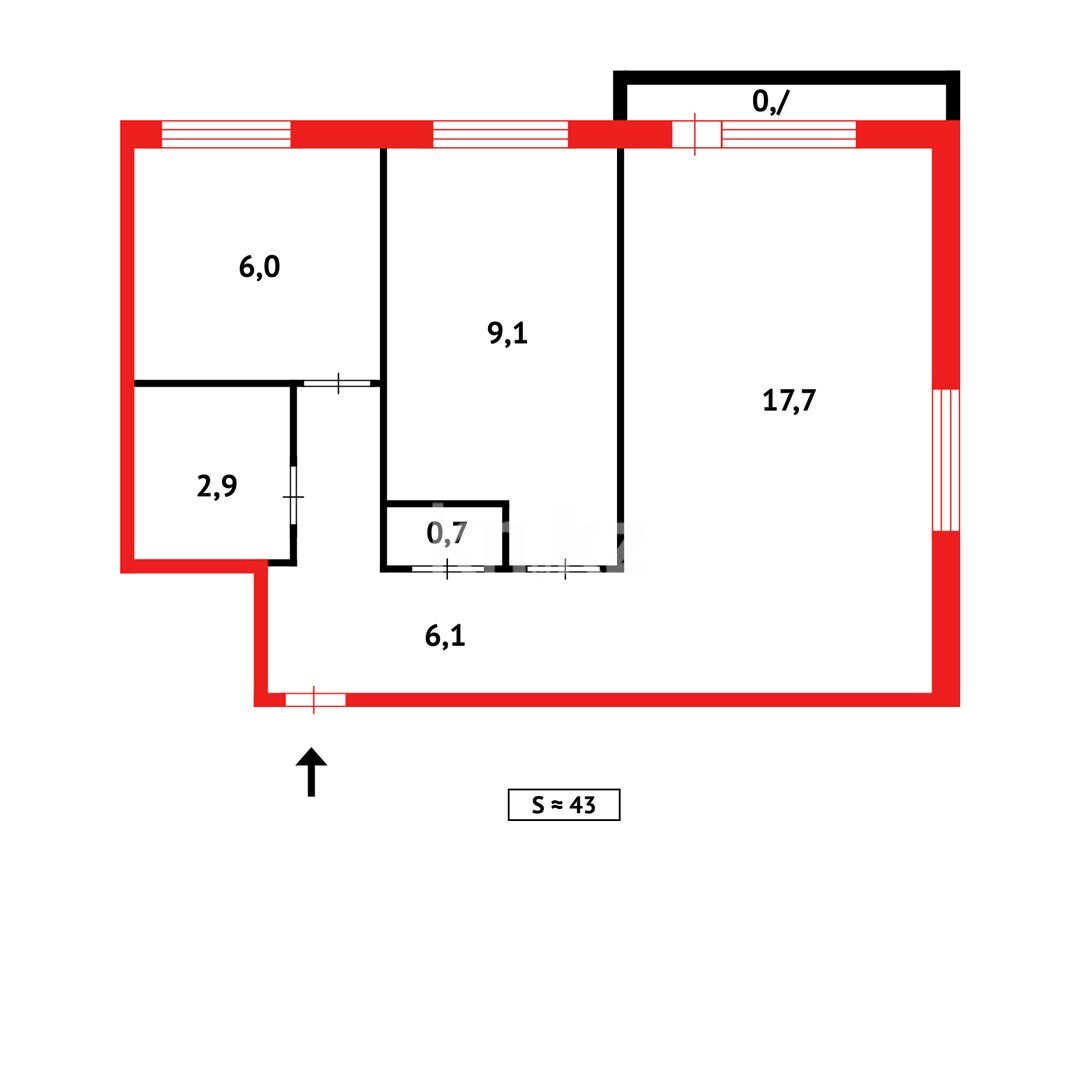 Продажа 2-комнатной квартиры, 46 м² в Темиртау - фото 2