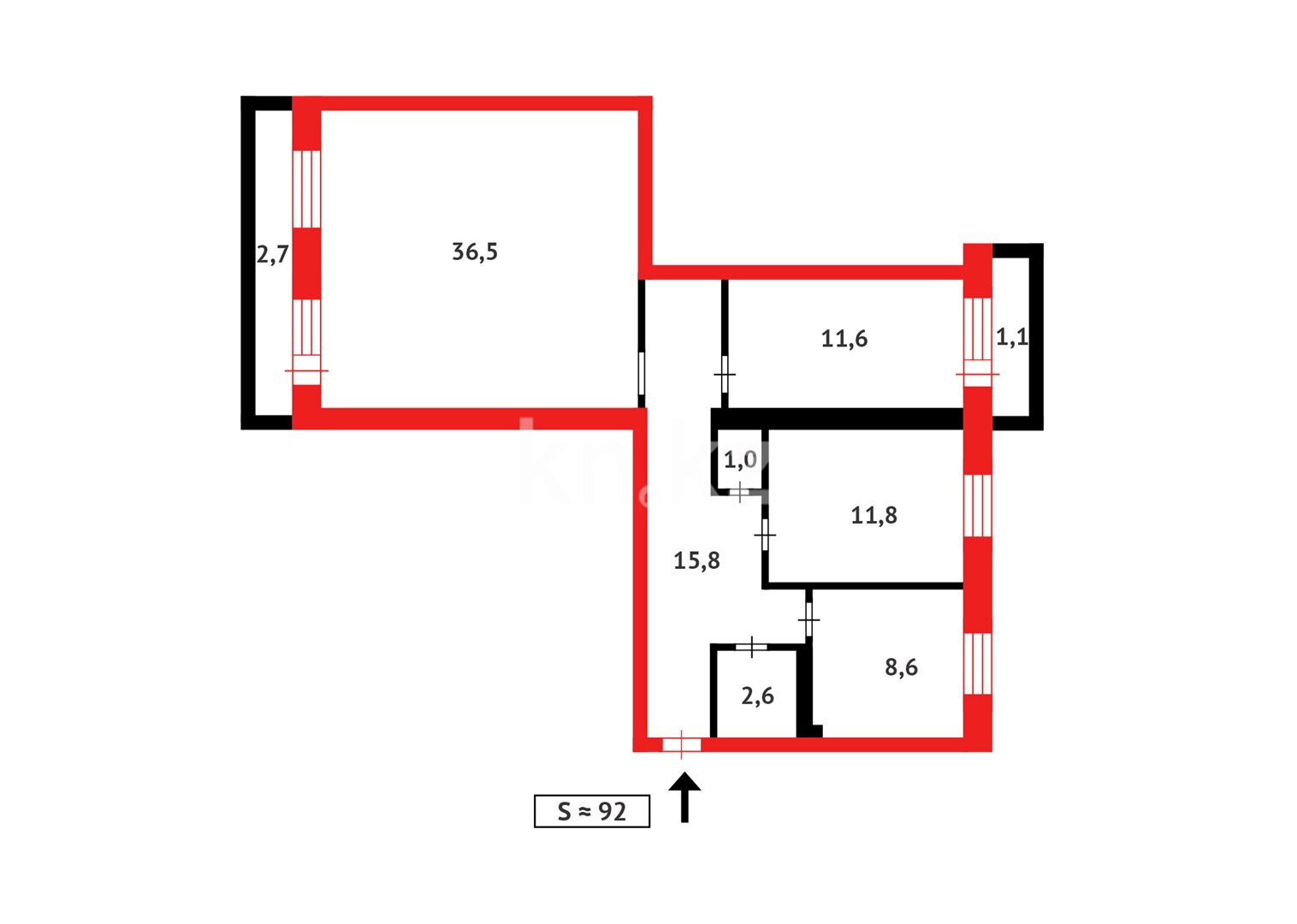 Продажа 3-комнатной квартиры, 92 м² в Астане - фото 19