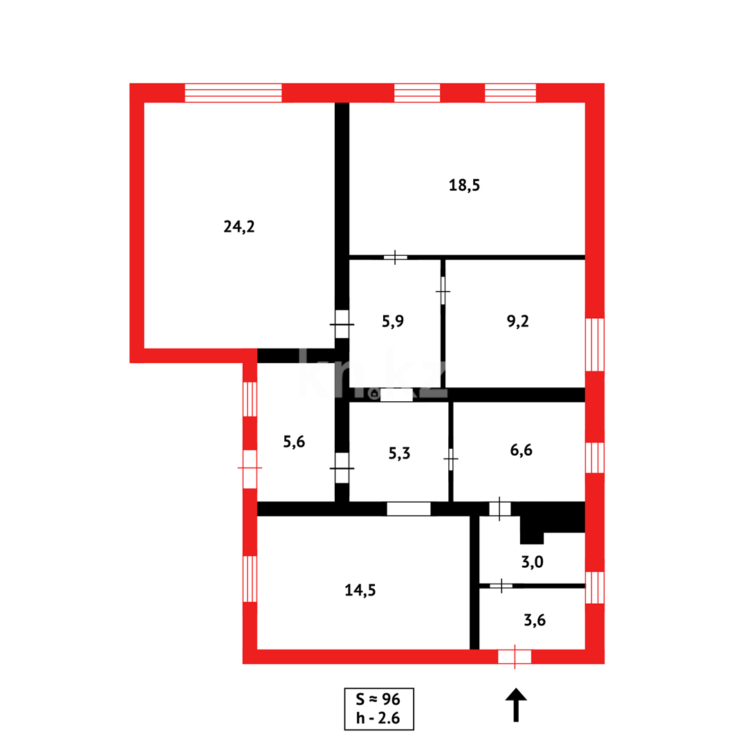 Продажа 3-комнатного дома, 96.4 м², ул. Астраханская в Караганде - фото 18